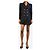 Chanel Abito blazer doppiopetto glitter blu navy - size UK 8 - vista 3