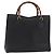 GUCCI Bamboo Hand Bag Leather Black Gold 002 1186 0260
