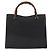 GUCCI Bamboo Hand Bag Leather Black Gold 002 1186 0260 - vista 2