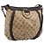 GUCCI GG Crystal Shoulder Bag Coated Canvas Outlet Beige 265691