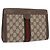 GUCCI GG Supreme Web Sherry Line Clutch Bag PVC Beige 89 01 001