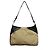 Gucci Borsa a tracolla in tela beige e pelle marrone scuro