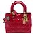 Dior Red Small Crinkled Patent Cannage My ABCDior Lady Dior