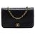 Chanel Black Medium CC Quilted Lambskin Full Flap