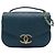 Chanel Blue Paris Cuba Medium Quilted Caviar Thread Around Flap