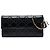 Dior Lady Dior Wallet On Chain aus schwarzem Lackleder und Lammleder Cannage