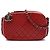 Chanel Coco Boy Camera Bag Klein, gestepptes Lammleder, Rot