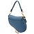 Dior Saddle Bag aus blauem genarbtem Kalbsleder - Ansicht 2