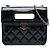 Chanel Black Mini Quilted Patent Graphic Catch Flap