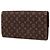 Louis Vuitton Brown Monogram Mini Lin Sarah Wallet Geldbörse - Ansicht 2