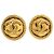 Orecchini a clip rotondi intrecciati Chanel Gold CC placcati oro