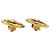 Orecchini a clip rotondi intrecciati Chanel Gold CC placcati oro - vista 12