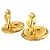Orecchini a clip rotondi intrecciati Chanel Gold CC placcati oro - vista 13