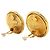 Orecchini a clip rotondi intrecciati Chanel Gold CC placcati oro - vista 2