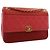 Chanel Red CC Tricolor Quilted Lambskin Single Flap - Ansicht 10