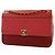 Chanel Red CC Tricolor Quilted Lambskin Single Flap - Ansicht 11