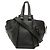 Bolsa Satchel Hammock pequena em couro preto LOEWE