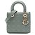 Dior Gray Small Patent Cannage Lady Dior