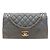 Chanel Gray Jumbo Quilted Calfskin Soft Elegance Flap