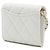 Tarjetero con cadena Chanel White CC Quilted Caviar Flap - vista 2