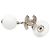 Chanel White CC Ohrringe aus emailliertem Messing mit Kunstperlen - Ansicht 3