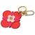 Portachiavi e charm per borsa Totem Blooming Flowers in pelle rossa Louis Vuitton