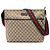 Borsa a tracolla Gucci in tela GG beige con fascia Web