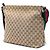Borsa a tracolla Gucci in tela GG beige con fascia Web - vista 2