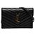 Autre Marque Portafoglio a catena a busta Saint Laurent Black Grain De Poudre Chevron Cassandre
