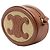 Céline Celine Beige Straw Effect Canvas Cuir Triomphe Oval Crossbody - vista 2