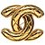 Chanel Gold CC Vergoldete Steppbroche
