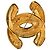 Chanel Gold CC Vergoldete Steppbroche - Ansicht 3