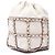 Borsa secchiello Chanel Mini in lambskin bianca con coulisse e catena CC - vista 2