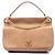 Chanel Beige CC Stitched Caviar Turnlock Top Handle Flap