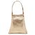Prada Handtasche aus gold-metallic Kalbsleder mit gewebtem Schlitzmuster