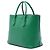 Sac cabas convertible Prada en cuir Saffiano vert avec poche frontale - vue 2