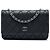 Chanel Black CC Lambskin Wild Stitch Wallet on Chain