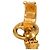 Orecchini a clip Chanel Gold CC placcati oro con croce pendente - vista 3