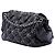 Chanel Black Paris Byzance Nylon Tweed On Stitch Bubble Accordion Flap - vista 2