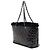 Chanel Bolsa Funny Tote Pequena em Tweed Acolchoado e PVC Preto - vista 2