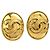 Orecchini a clip ovali placcati oro Chanel Gold CC