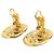 Orecchini a clip ovali placcati oro Chanel Gold CC - vista 11