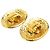 Orecchini a clip ovali placcati oro Chanel Gold CC - vista 12