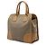 Prada Canapa Logo-Satchel aus Canvas mit braunem Saffiano-Besatz - Ansicht 2