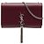 Autre Marque Saint Laurent Red Medium Smooth Calfskin Classic Monogram Kate Tassel Crossbody