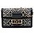 Portafoglio a catena Louis Vuitton Dauphine in jacquard monogram nero Since 1854