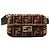 Fendi Brown Medium Zucca Shearling Baguette Satchel Tasche