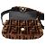 Fendi Brown Medium Zucca Shearling Baguette Satchel Tasche - Ansicht 13