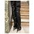 Chanel Botas Over-the-Knee em Couro Preto - vista 6