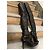 Chanel Botas Over-the-Knee em Couro Preto - vista 7